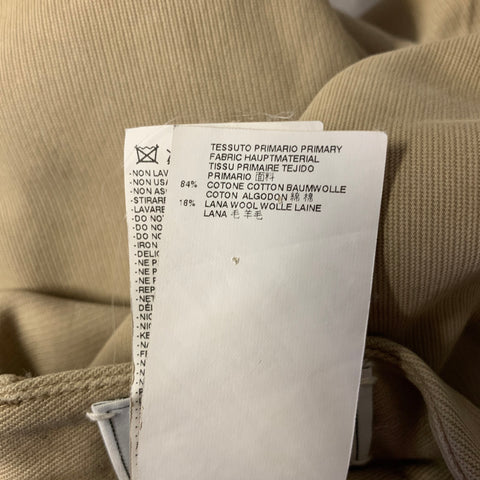 MAISON MARTIN MARGIELA Size 38 Khaki Cotton Blend Button Fly Casual Pants