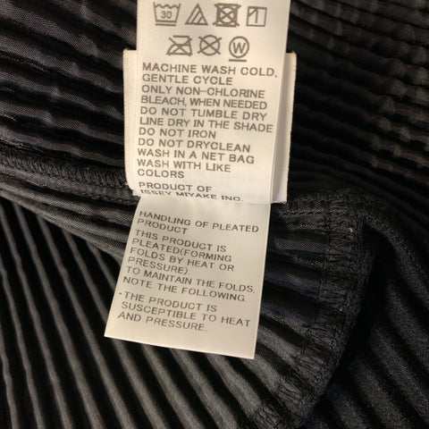 ISSEY MIYAKE Size L Black HP96-JD200 Pleated Polyester Set