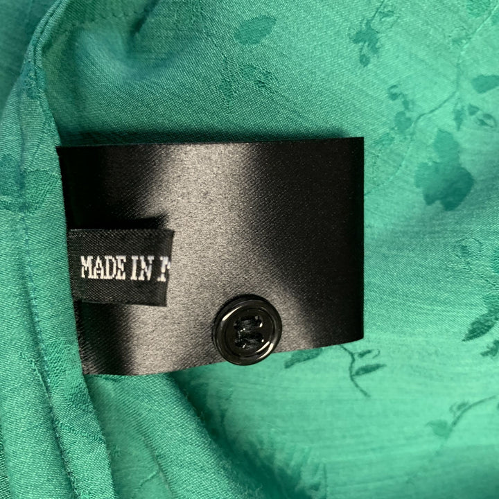 HAIDER ACKERMANN Size S Green Black Jacquard Button Down Shirt