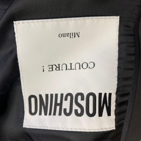 MOSCHINO COUTURE Size 40 Black Wool Blend Single Button Notch Lapel Sport Coat