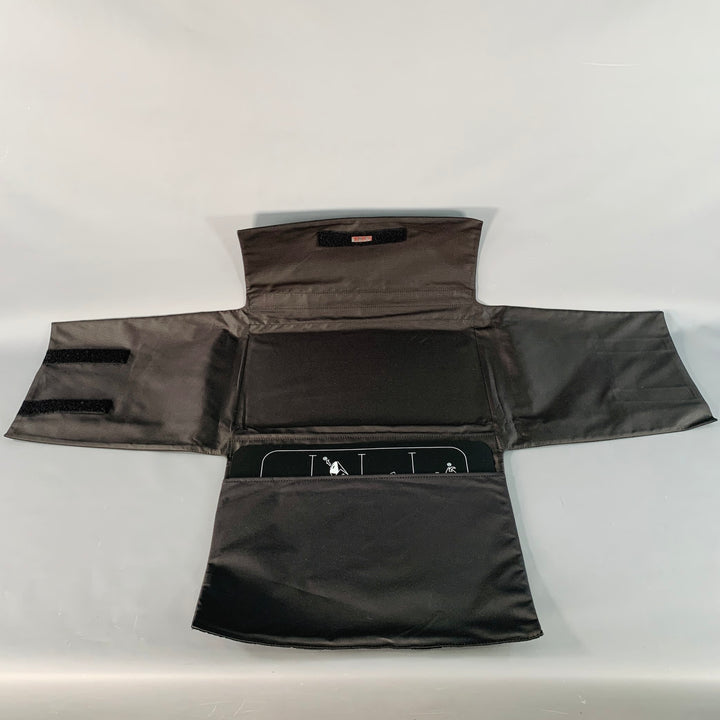 TUMI Black Nylon Packable Hook Loop Garment Bag