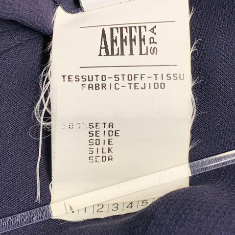 ALBERTA FERRETTI Size 8 Navy Silk Spaghetti Straps Dress