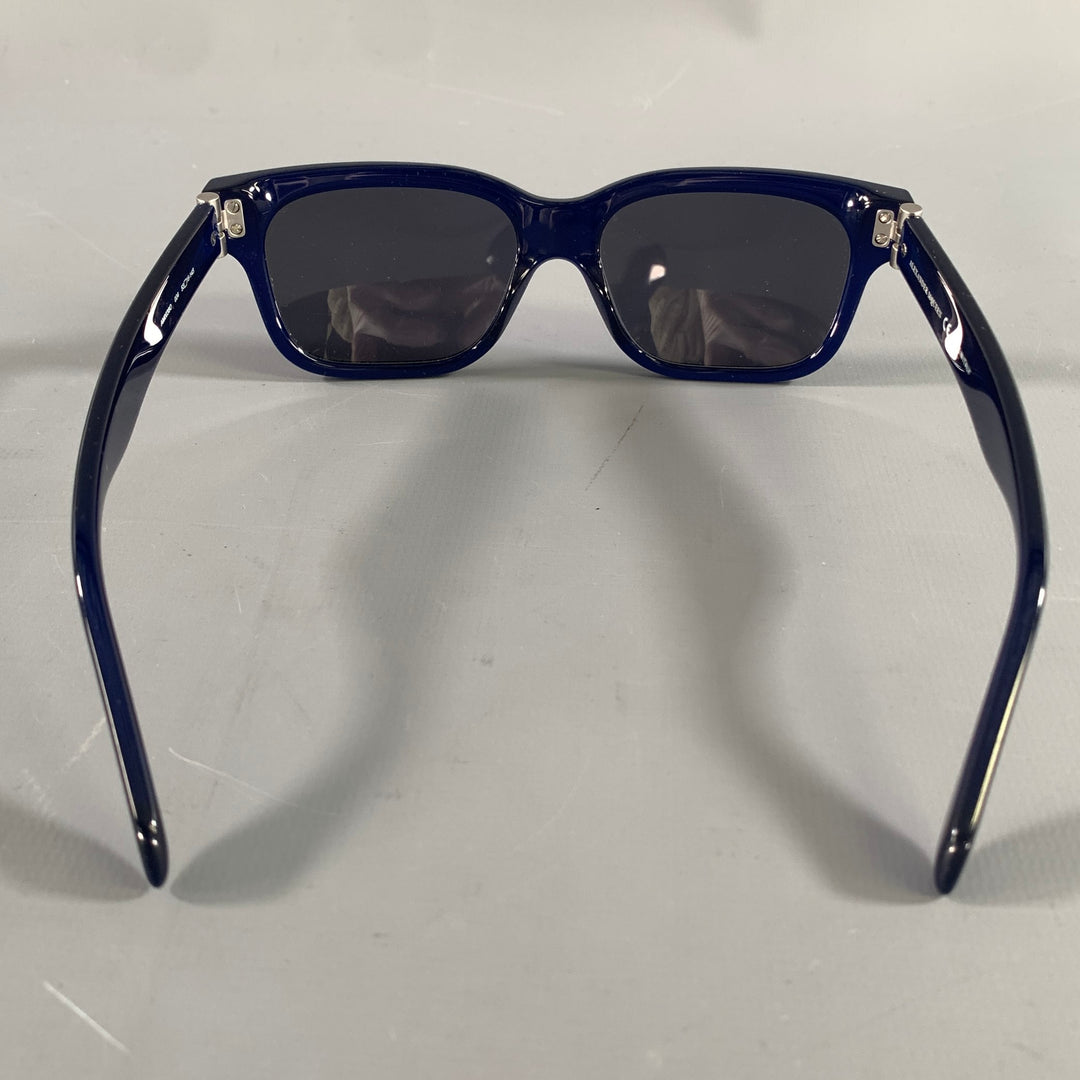 ALEXANDER MCQUEEN Blue Light Blue Stripe Sunglasses