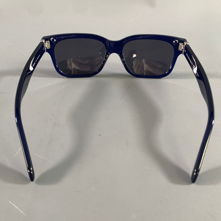 ALEXANDER MCQUEEN Blue Light Blue Stripe Sunglasses