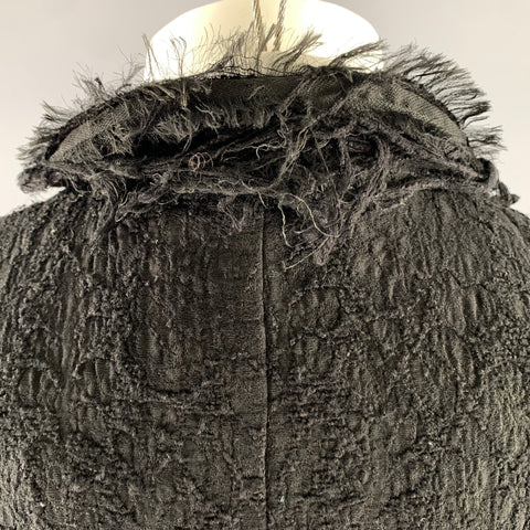 A TENTATIVE ATELIER Size 38 Black Wool Viscose Blend Jacket