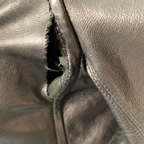 RICK OWENS Size 40 Black Leather Biker Zip Up Jacket
