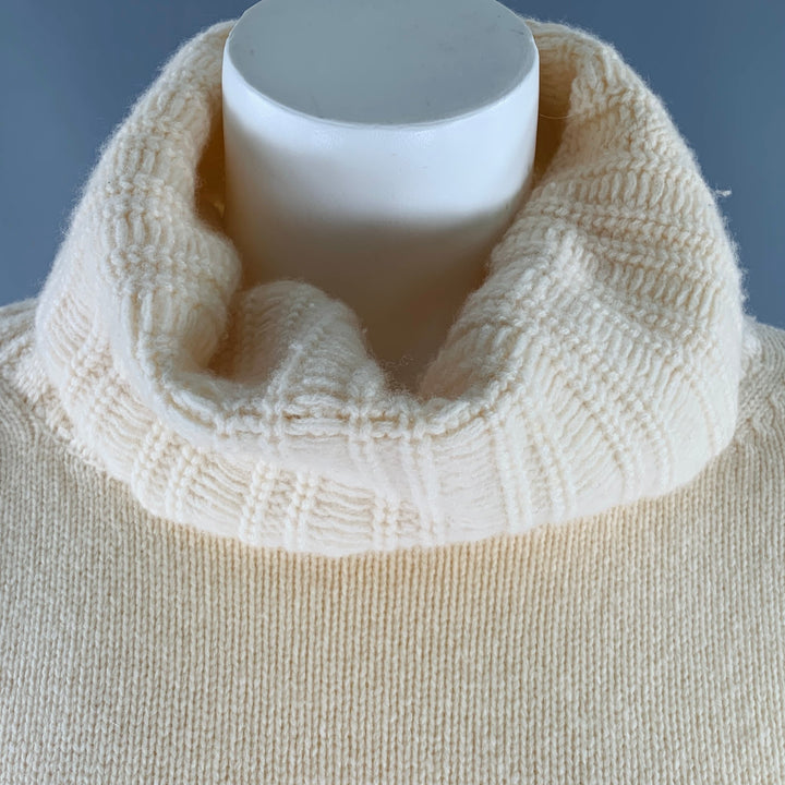 TSE Size M Cream Cashmere Knit Cowl Neck Sweater