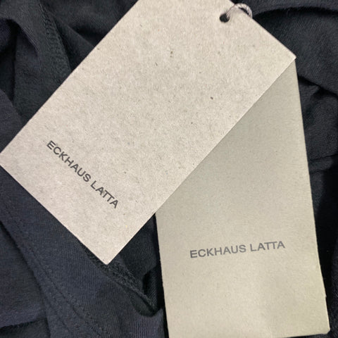 ECKHAUS LATTA Size M Cassius Nightfall Black Polyester Blend Buttoned Tank Top