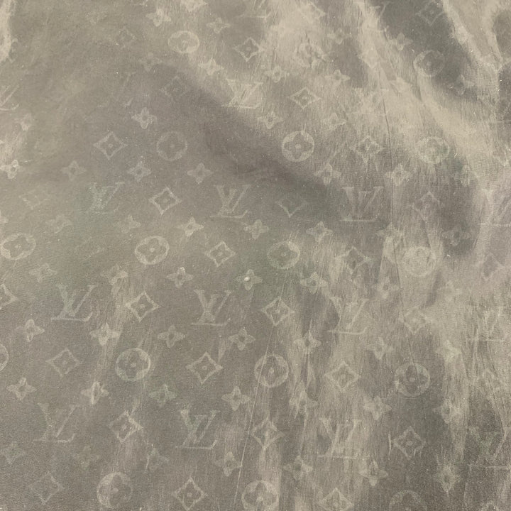 LOUIS VUITTON Size M Black Logo Nylon Drawstring Swim Trunks