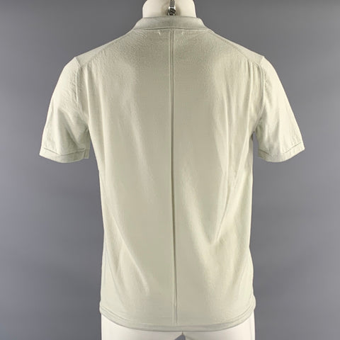 THE ROW Size S Green Mint Knit Virgin Wool Pull On Short Sleeve Shirt