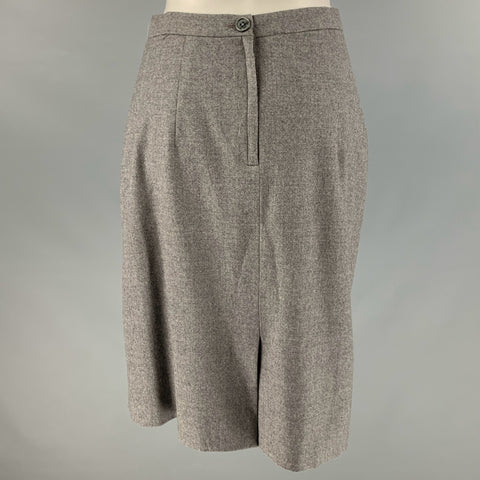 NO BRAND Falda lápiz gris jaspeado talla 4