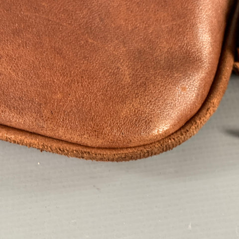 BOTTEGA VENETA Brown Leather Tassels Drawstring Crossbody Bag