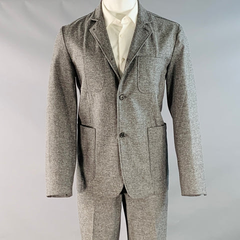 BILLY REID Size M Heather Grey Cotton Blend Notch Lapel Suit
