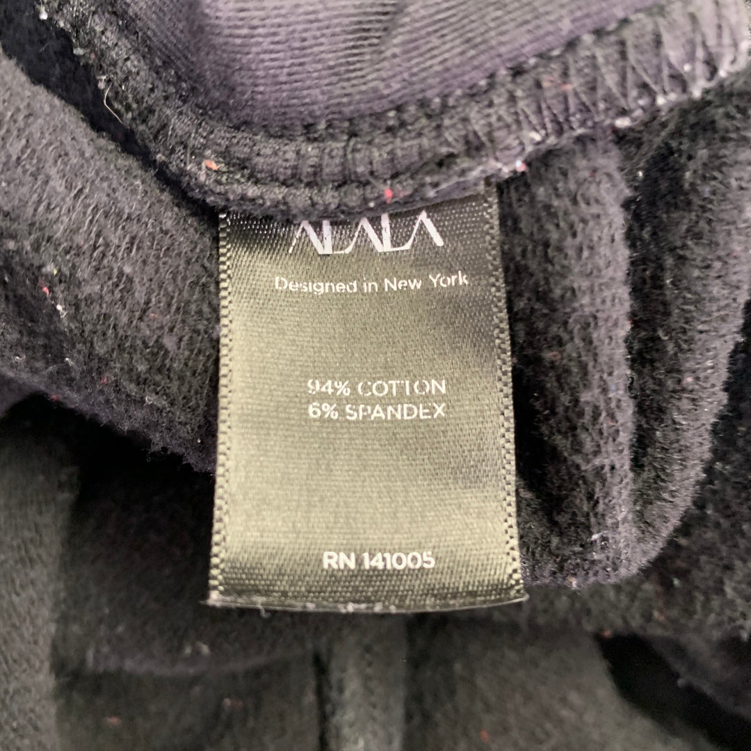 ALAIA Size M Black Cotton Blend Wide Leg Casual Crop Pants