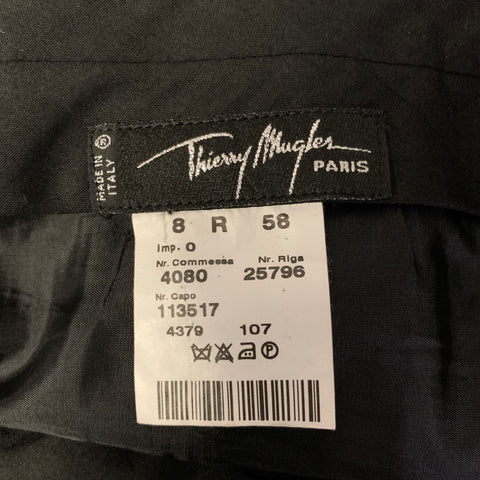 THIERRY MUGLER Size 36 Black Wool Relaxed Dress Pants