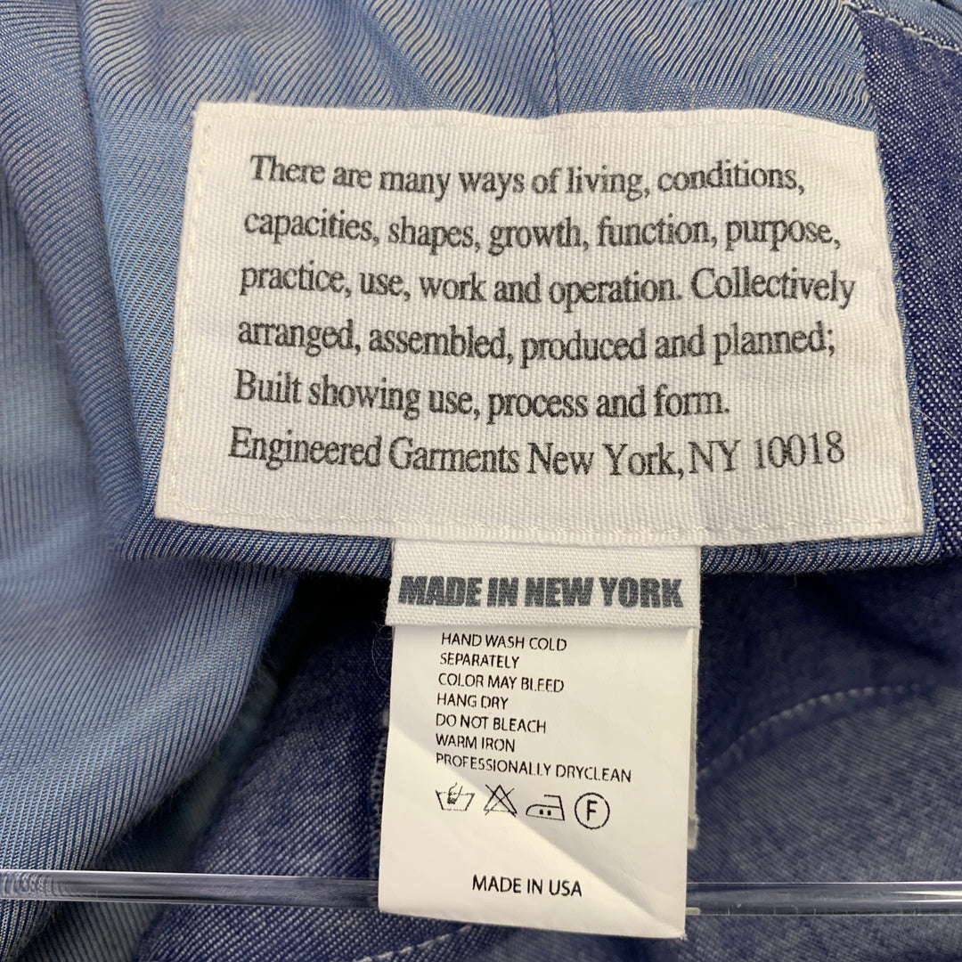 ENGINEERED GARMENTS Size XL Blue Cotton Textured Jacket
