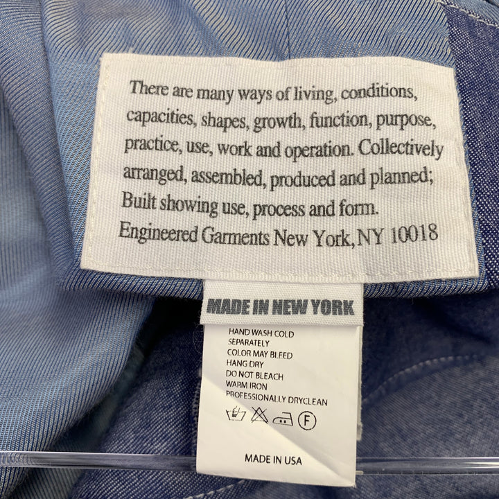 ENGINEERED GARMENTS Size XL Blue Cotton Textured Jacket