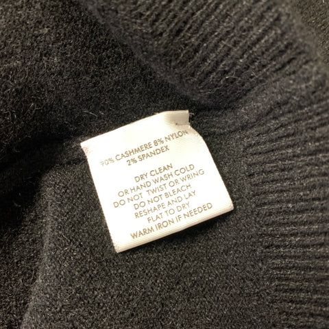 WHITE + WARREN Size XS Black Cashmere Blend Knit Pullover Womens