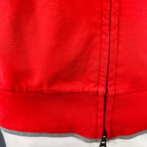 AEROPOSTALE Size XXL Red Grey Embellishment Cotton Blend Zip Up Sweatshirt