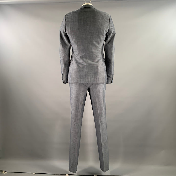 JOHN VARVATOS Size 40 Blue Wool Blend Notch Lapel Suit