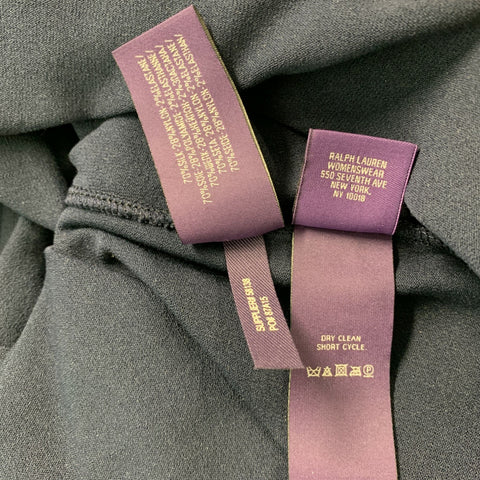 RALPH LAUREN Size M Cream and  Navy Silk Blend Color Block Pullover