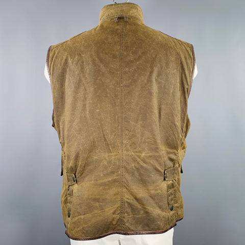 POLO by RALPH LAUREN Size XXL Brown Coated Canvas Vest