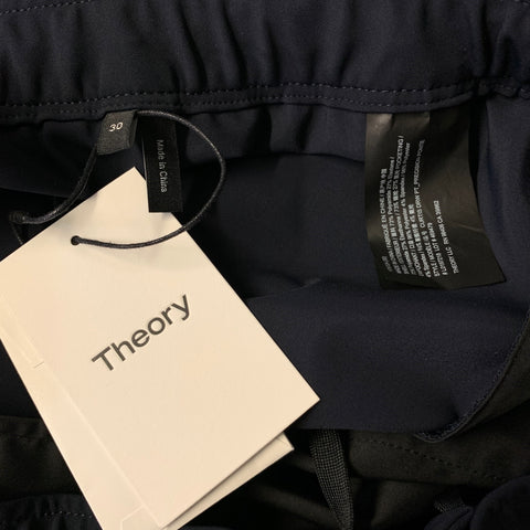 THEORY Size 30 Navy Solid Polyamide Elastane Pintuck Casual Pants