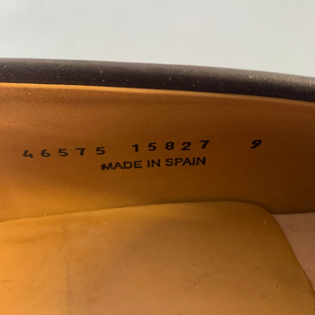 MORJAS Size 10 Brown Leather Penny Loafers