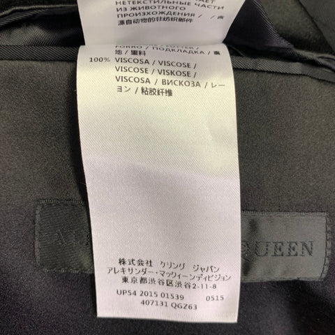 ALEXANDER MCQUEEN Size 42 Black Studded Wool Mohair Sport Coat