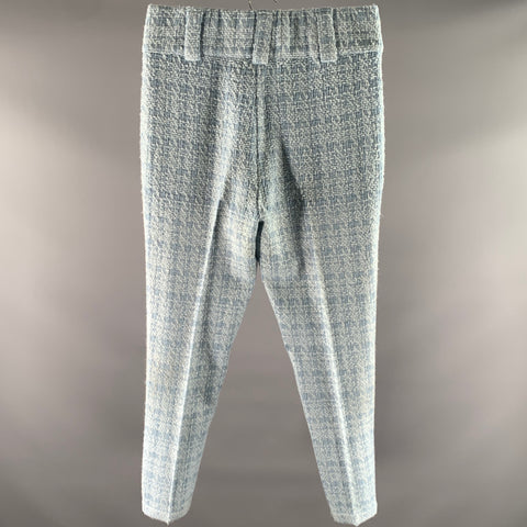 ORTTU Size 30 Light Blue Tweed Acrylic Blend Pants