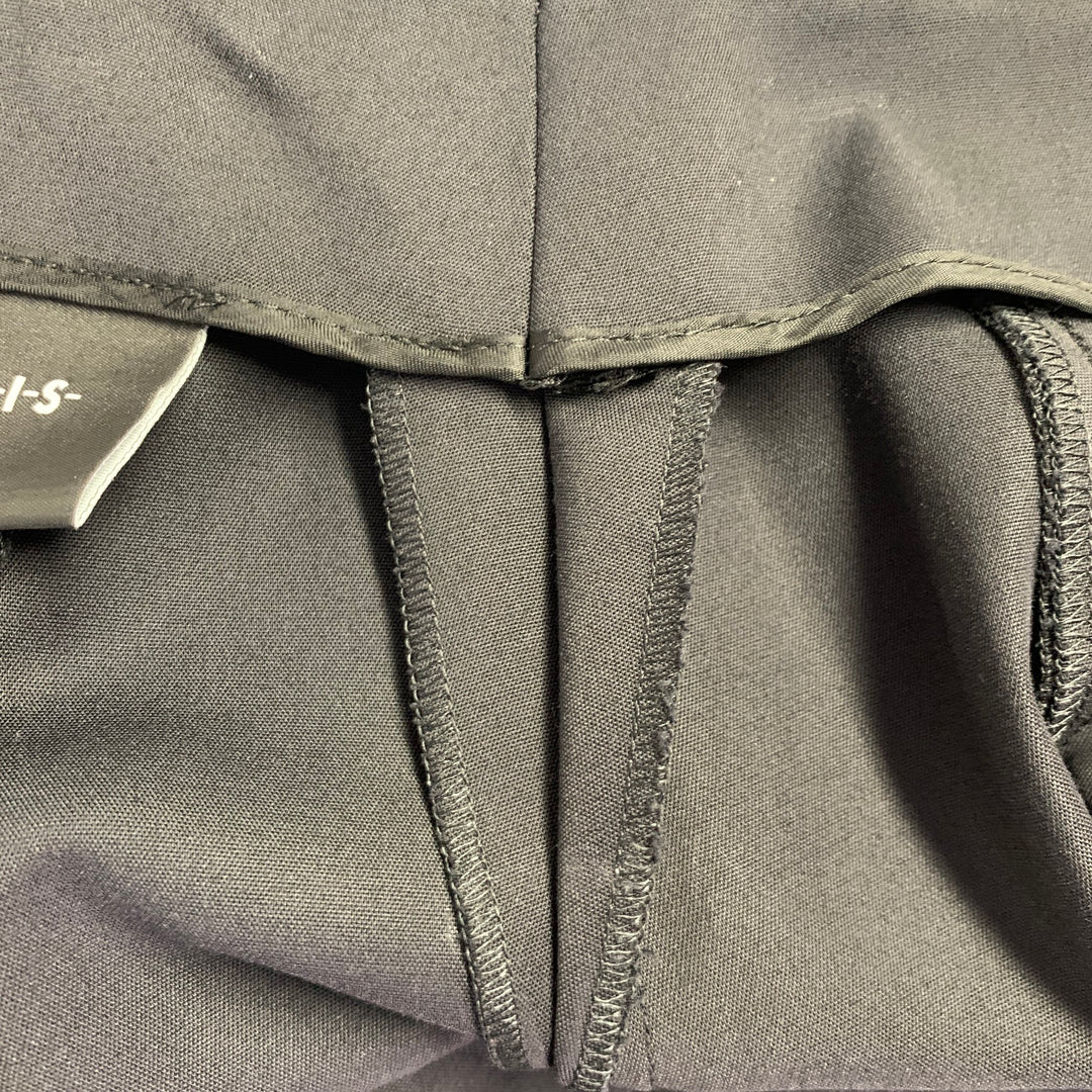 AKRIS Size 12 Black Cotton Blend Side Zipper Dress Pants