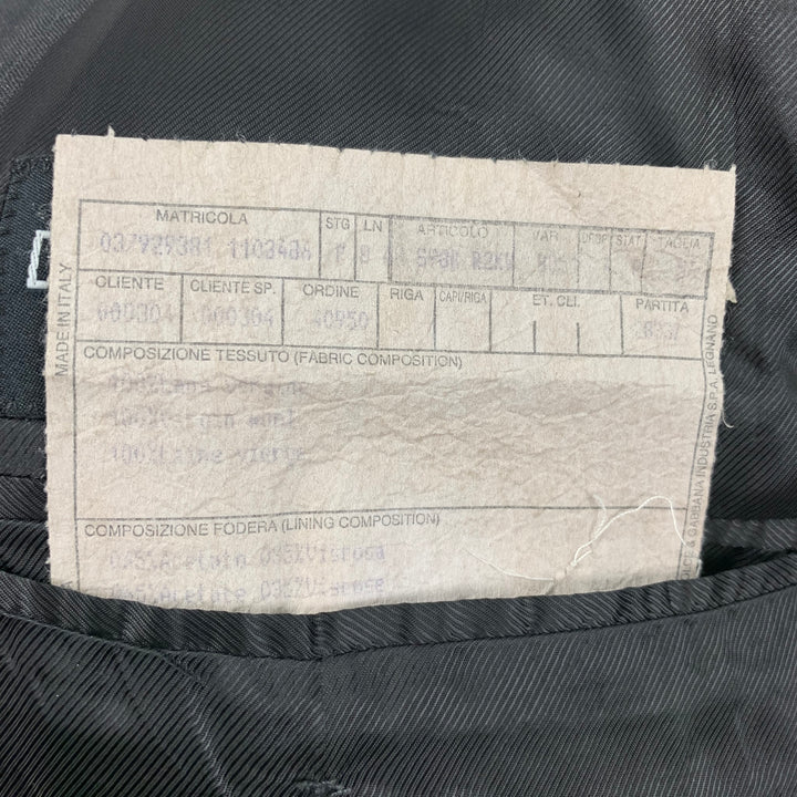 DOLCE &amp; GABBANA Taille 46 Manteau de sport en laine vierge à fines rayures anthracite
