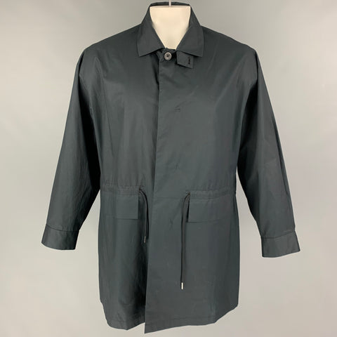 STILL by HAND Taille S Manteau surdimensionné en coton noir avec cordon de serrage