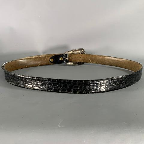VINTAGE Black Lizard Belt