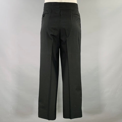 COUNTRY BRITCHES Size 44 Regular Black Wool Peak Lapel Tuxedo