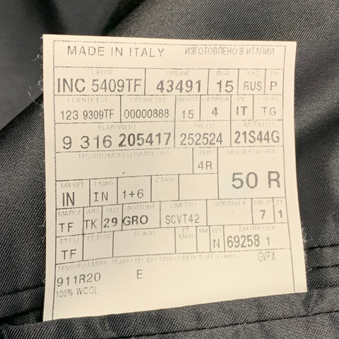 TOM FORD Size 40 Regular Black Wool Shawl Lapel Sport Coat