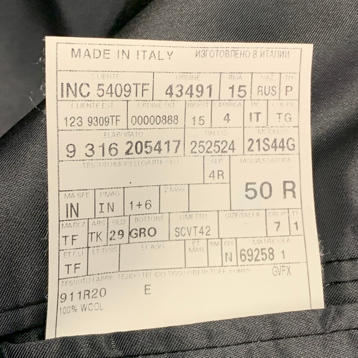 TOM FORD Size 40 Regular Black Wool Shawl Lapel Sport Coat