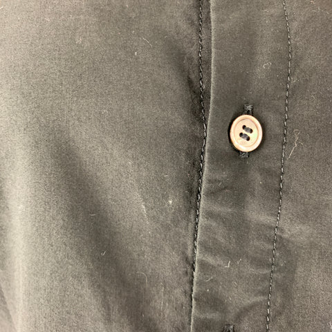 COMME des GARCONS Size S Black Cotton Collarless Blouse