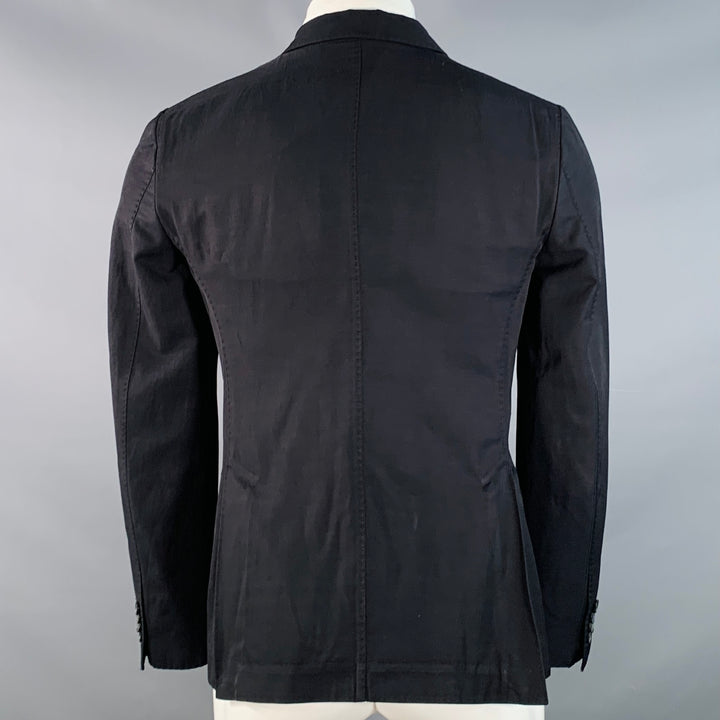 ACNE STUDIOS SS12 Size 34 Black Viscose Linen Cotton Sport Coat
