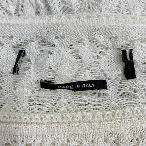 VINTAGE Size M Cream Lace Long Sleeve Casual Top