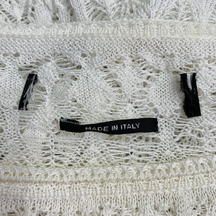 VINTAGE Size M Cream Lace Long Sleeve Casual Top