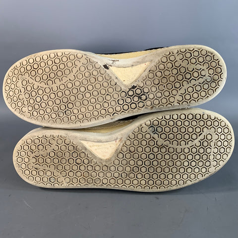 VISVIM Size 9.5 Black Textured Suede Lace Up Sneakers