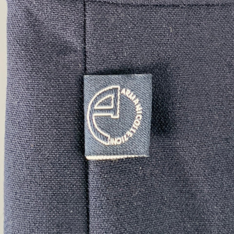 ARMANI COLLEZIONI Size 30 Navy Polyester Blend Zip Up Dress Pants