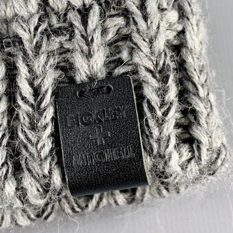 BICKLEY+MITCHELL Grey Black Knit Wool Blend Snood Scarf