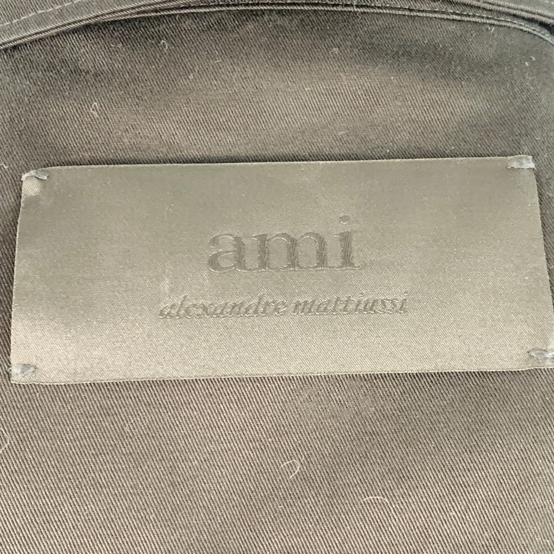 AMI by ALEXANDRE MATTIUSSI Size XL Black Cotton Two Pockets Shirt Jacket