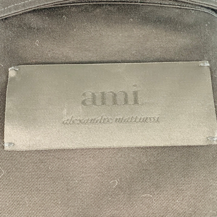 AMI by ALEXANDRE MATTIUSSI Size XL Black Cotton Two Pockets Shirt Jacket