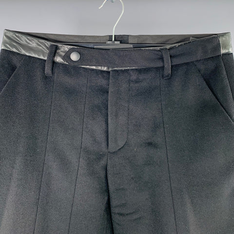 MIGUEL ANTOINNE Size 32 Black Flat Front Dress Pants