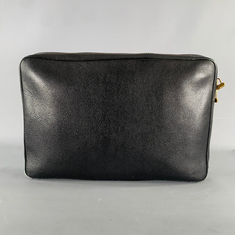 DUNHILL Black Gold Crackled Leather Bags
