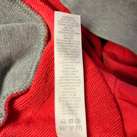 PS by PAUL SMITH Size L Red Blue Mixed Fabrics Cotton Hooded Sweatshirt