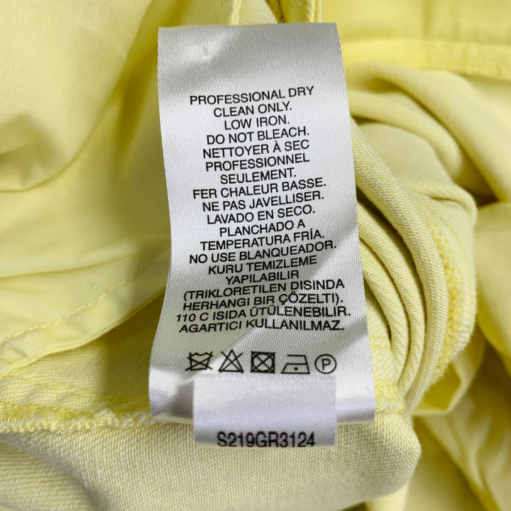 TIBI Size 25 Yellow Cotton Blend Straight Five Pocket Zip Fly Casual Pants